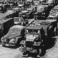 45th ID Vehicles waiting to be loaded onto the ships